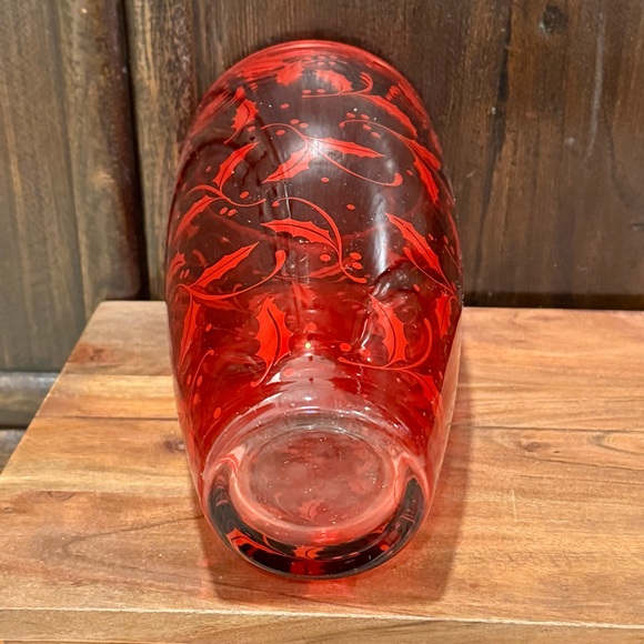 Lenox Holiday Crimson 11” Glass Vase with Box - Picture 8 of 13